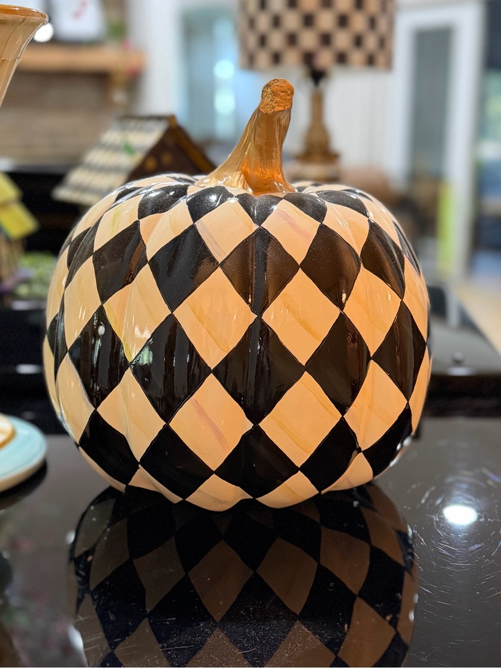 Mackenzie Childs Harlequin Med Pumpkin